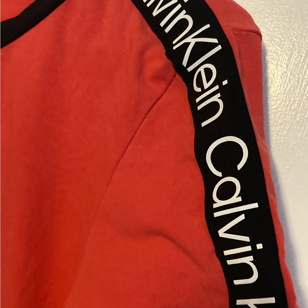 Calvin Klein SZ L Red T-Shirt Dress 95%cotton Super comfortable - Picture 4 of 10